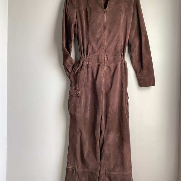 Brown Corduroy Overalls by FUBU - Picture 2 of 8